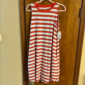 Striped Red and White Dress